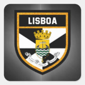 Lisboa Flag Vierkante Sticker (Voorkant)
