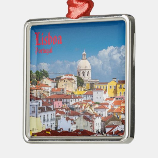 Lisboa-kerstversiering Metalen Ornament (Links)