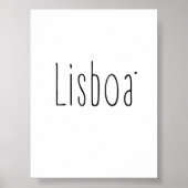 Lisboa - minimalistic typography poster (Voorkant)