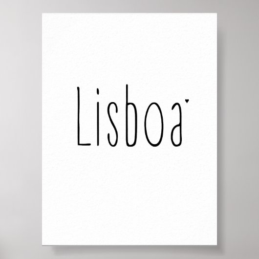 Lisboa - minimalistic typography poster (Voorkant)