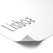 Lisboa - minimalistic typography poster (Hoek)