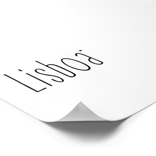 Lisboa - minimalistic typography poster (Hoek)