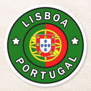 Lisboa Portugal Ronde Kartonnen Onderzetter