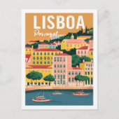 Lisboa Portugal Vintage Beroemde Reisplaats Briefkaart (Voorkant)