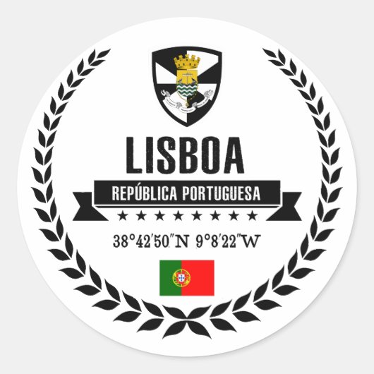 Lisboa Ronde Sticker (Voorkant)
