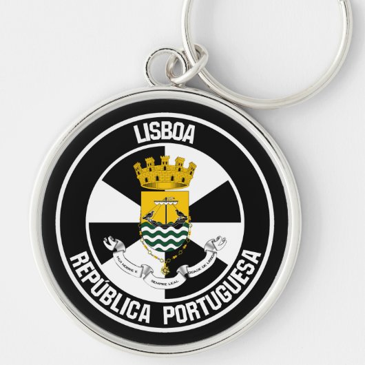 Lisboa Round Emblem Sleutelhanger (Voorkant)