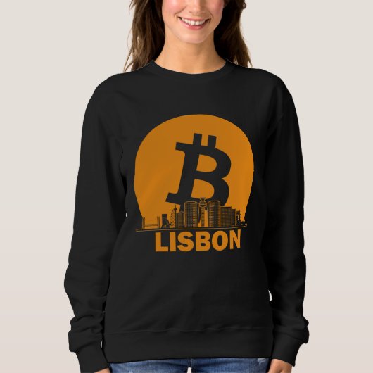 Lisbon Bitcoin Maximalist  Bitcoin Lisbon Skyline Trui (Voorkant)