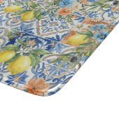 Lisbon Blue Lemon Tile Citrus Kitchen Decor Snijplank (Hoek)