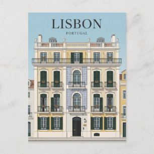 Lisbon Chiado Gevel Portugal Briefkaart