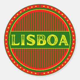 Lisbon City Pride Emblem – Portuguese Identity Ronde Sticker