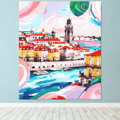Lisbon Colours Canvas Afdruk (Insitu (Houten vloer))