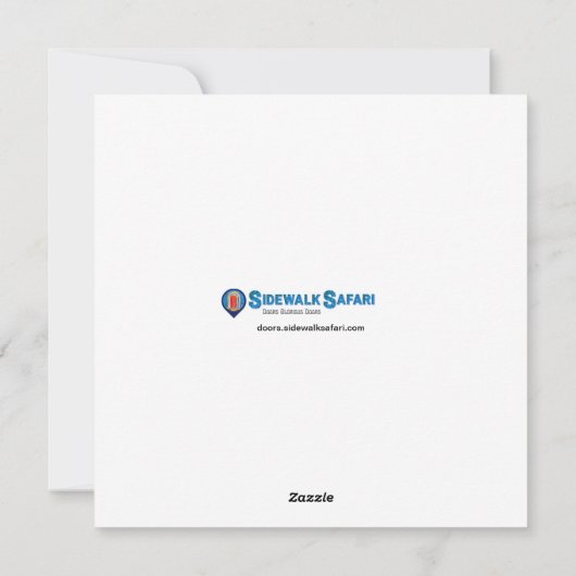 Lisbon Deur Kerstkaart van Sidewalk Safari (Achterkant)