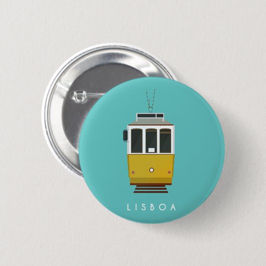 Lisbon Pin Ronde Button 5,7 Cm (Voorkant /achterkant)