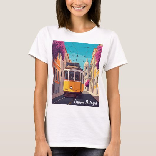 Lisbon Portugal Anime Style T-shirt (Voorkant)