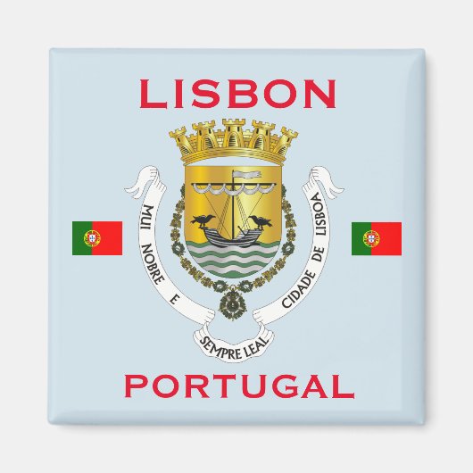 Lisbon Portugal Coat of Arms Magnet (Voorkant)