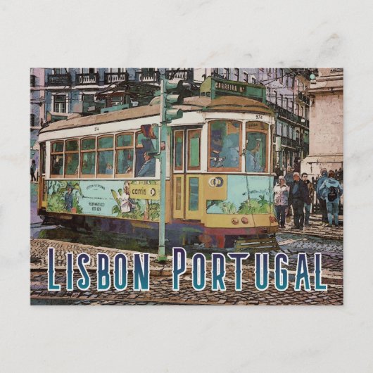 Lisbon Portugal Travel Postcard Briefkaart (Voorkant)