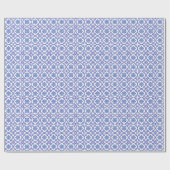 Lisbon Royale Classic Blue and White Geometric Cadeaupapier (Vlak)
