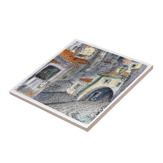 lisbon tile Alfama Tegeltje (Zijkant)