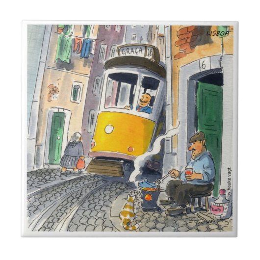 lisbon tile azulejo de lisboa 01 tegeltje (Voorkant)