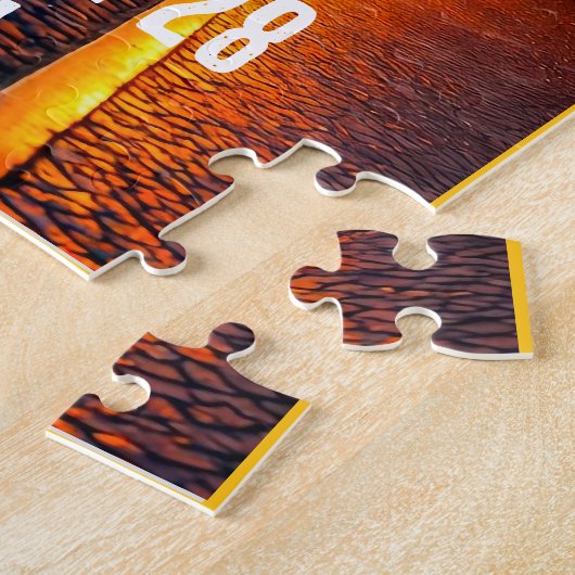 Lisbon Tram 28 Puzzle – Portugal Night Street Art  Legpuzzel (Zijkant)