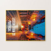 Lisbon Tram 28 Puzzle – Portugal Night Street Art  Legpuzzel (Horizontaal)