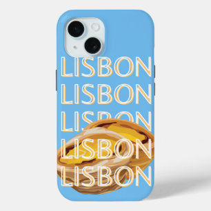 Lisbon Travel Art, Blauw, Portugal iPhone 15 Case
