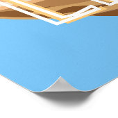 Lisbon Travel Art, Blauw, Portugal Poster (Hoek)