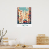 Lisbon Travel Print kunst aan de muur (Keuken)
