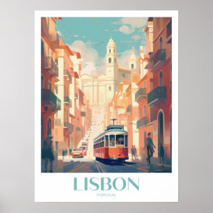 Lisbon Travel Print kunst aan de muur