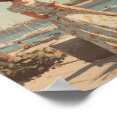 Lisbon vintage 50s poster (Hoek)