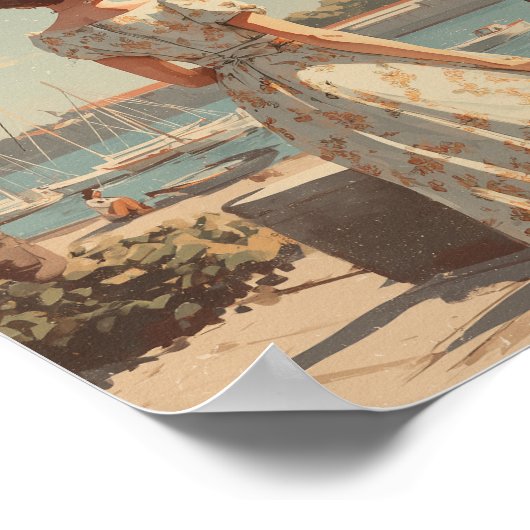 Lisbon vintage 50s poster (Hoek)