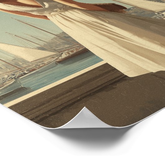 Lisbon vintage fashion poster (Hoek)