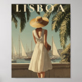 Lisbon vintage fashion poster (Voorkant)