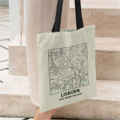 Lisburn, Northern Ireland City Map Tote Bag