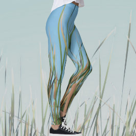 Lisdodde Abstract Chic Hemelblauw Leggings