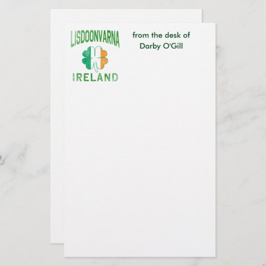 LISDOONVARNA Ierland Briefpapier (Voorkant / Achterkant)