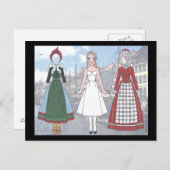 Lise van het Briefkaart van Doll van het Document (Voorkant / Achterkant)