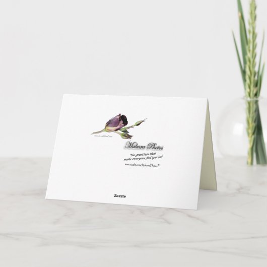 Lisianthus dank u blanco kaart --customize (Achterkant)