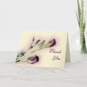 Lisianthus dank u blanco kaart --customize (Voorkant)