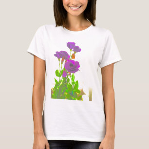 Lisianthus Purple Flowers T-shirt