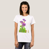 Lisianthus Purple Flowers T-shirt (Voorkant volledig)