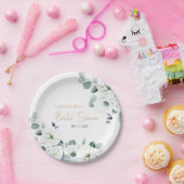 Lisianthus Succulent Ivoor Botany Bruidsdouche   Papieren Bordje (Feest)