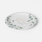 Lisianthus Succulent Ivoor Botany Bruidsdouche   Papieren Bordje (Gekanteld)