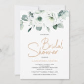 Lisianthus succulent ivoor Floral Vrijgezellenfees Kaart (Voorkant)