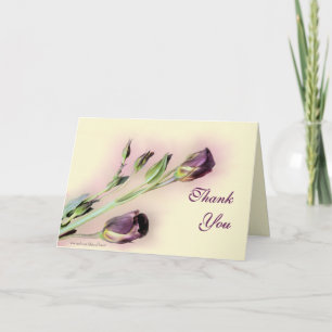 Lisianthus thank you blank card — customize bedankkaart
