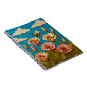 Lisianthus tuin met een hommel bij notitieboek (Rechterzijde)