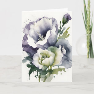Lisianthus - Watercolor bloemen Kaart