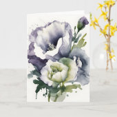 Lisianthus - Watercolor flowers Kaart (Gele Bloem)