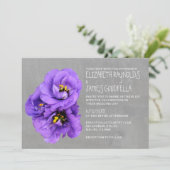 Lisianthus Wedding Invitations Kaart (Staand voorkant)