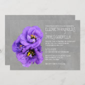 Lisianthus Wedding Invitations Kaart (Voorkant / Achterkant)